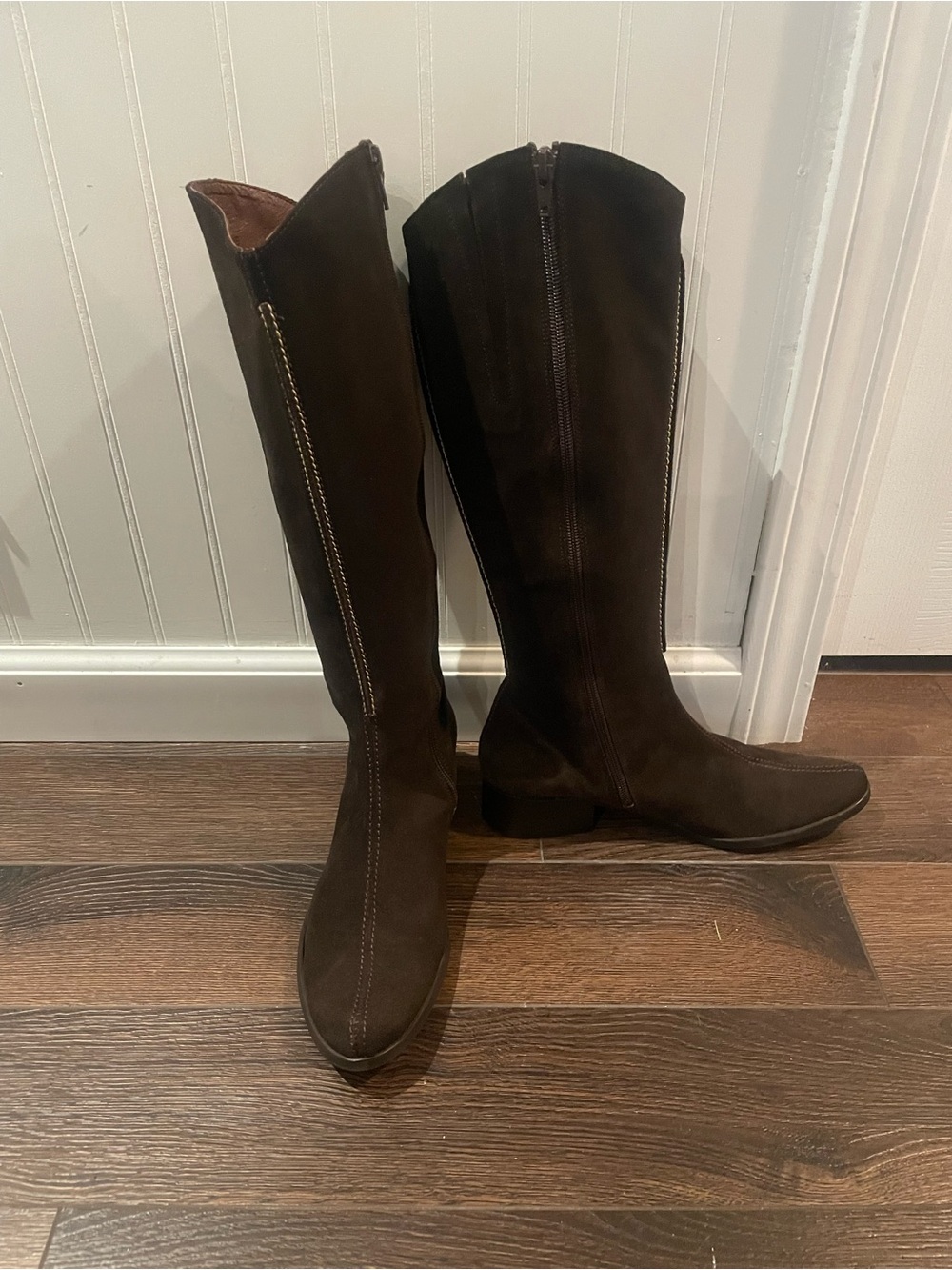 Sundance Catalog 100% Suede Knee High Quiet Luxury Old Money Dark Brown 36/US 6 - Picture 5 of 16